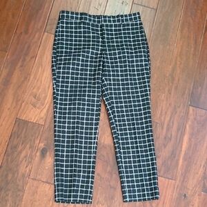 Banana Republic women's Avery black and white checkered pants size 4